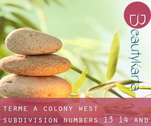 Terme a Colony West Subdivision - Numbers 13, 14 and 15